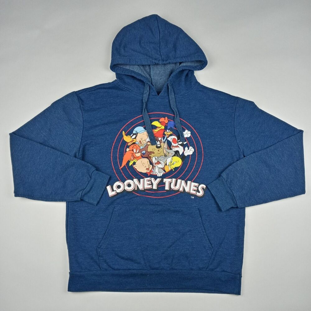 LOONEY TUNES Hoodie Sweatshirt Bugs Bunny Cartoon Women's Size Medium Pullover